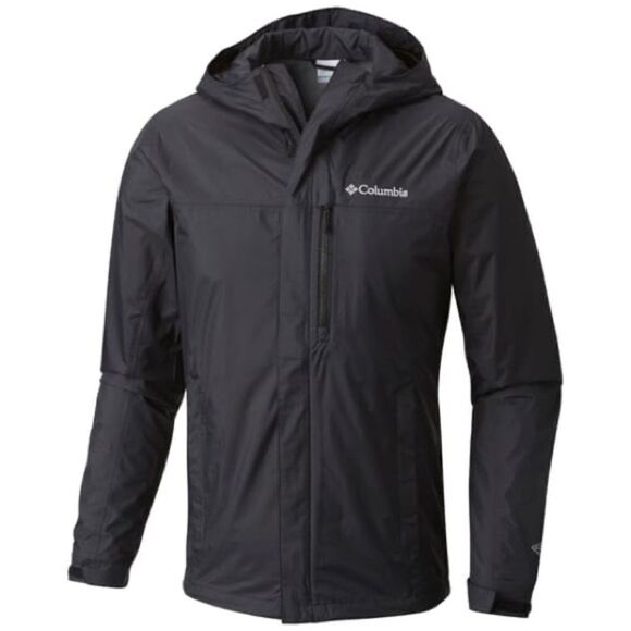 Columbia Pouring Adventure™ II Black Jacket Raincoat Outdoor Hiking XXL